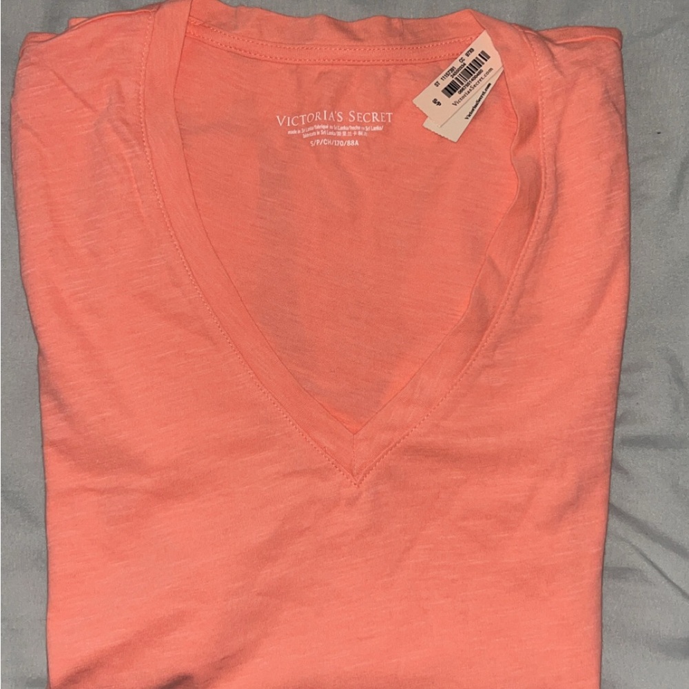 Victoria's Secret Peach V-Neck Tee